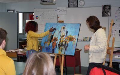 Des tableaux originaux de Joël Dabin au lycée